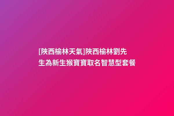[陜西榆林天氣]陜西榆林劉先生為新生猴寶寶取名智慧型套餐-第1張-公司起名-玄機派